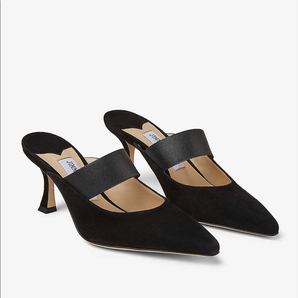 Jimmy Choo Saffi 70 Black suede stilettos